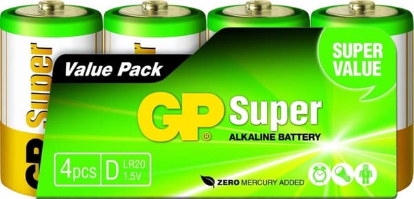 GP Batterier Super Alkaline D engangsbatteri