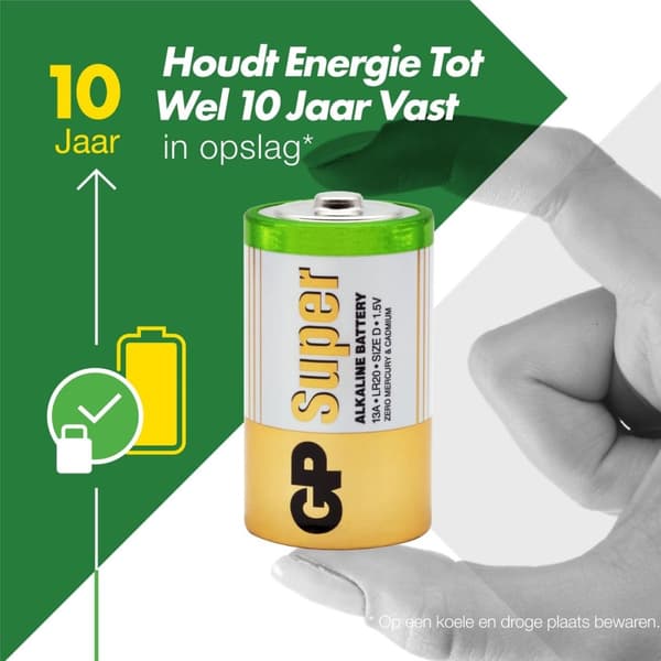GP Batterier Super Alkaline D engangsbatteri