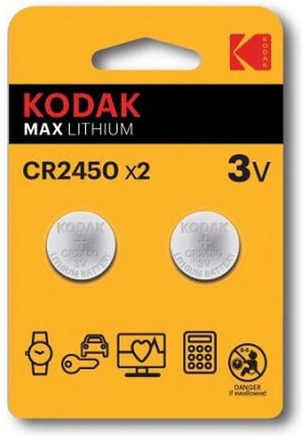 KODAK Max Lithium CR2450 - 2 stk
