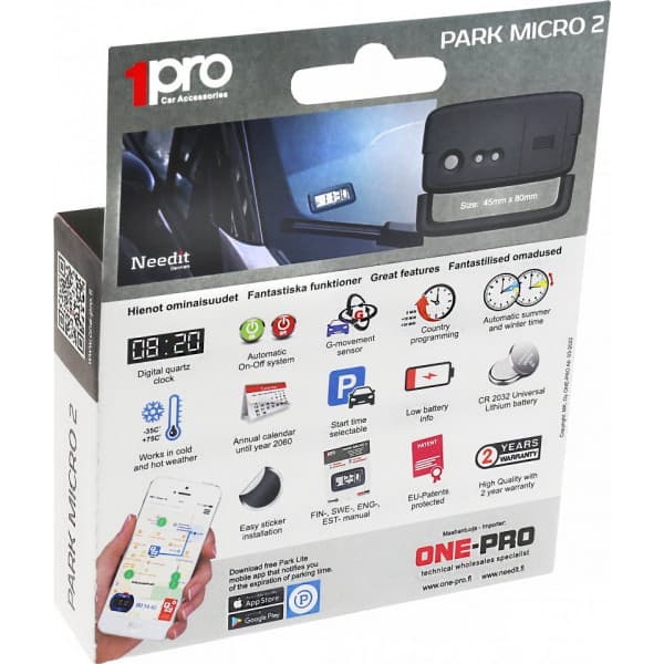 Needit Park Micro 2 Elektronisk parkeringsskive