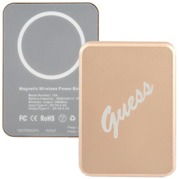 Guess Induction Powerbank 5W GUPBMSVSLG 3000mAh gull/gull MagSafe