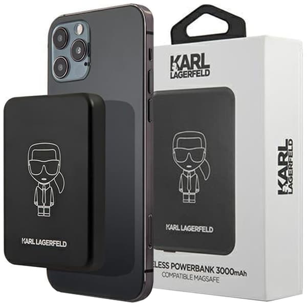 Karl Lagerfeld Induksjonsstrømforsyning KLPBMSOIBK 3000mAh MagSafe