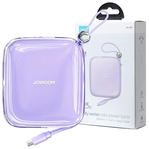 Powerbank Joyroom JR-L004 10000mAh USB-C USB-A - lilla