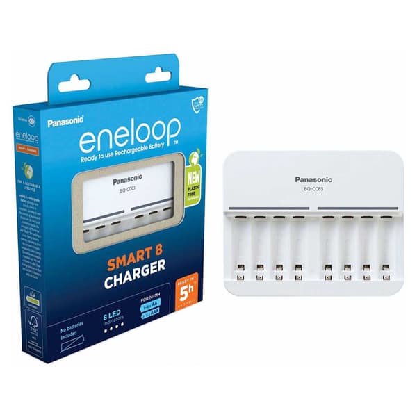 Eneloop Aa/aaa-akkujen Laturi Bq-cc63 Kirkas,Musta