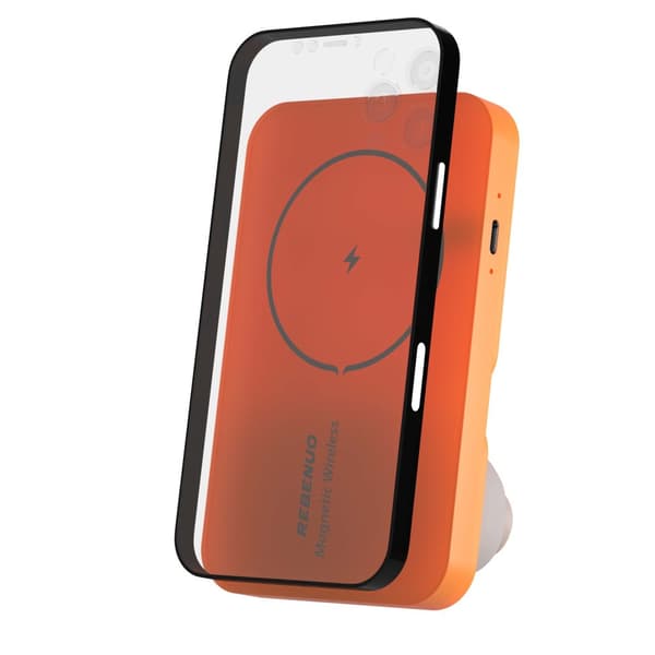 Trådlös laddare med USB-C - SAMSUNG - IPHONE- SNABBLADDNING - Färg (ORANGE)