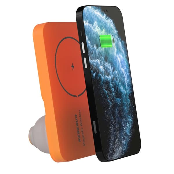 Trådlös laddare med USB-C - SAMSUNG - IPHONE- SNABBLADDNING - Färg (ORANGE)