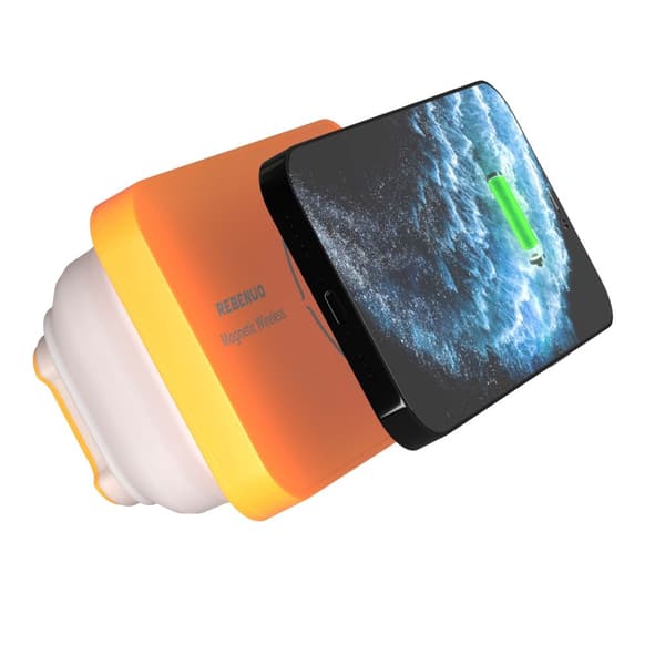 Trådlös laddare med USB-C - SAMSUNG - IPHONE- SNABBLADDNING - Färg (ORANGE)