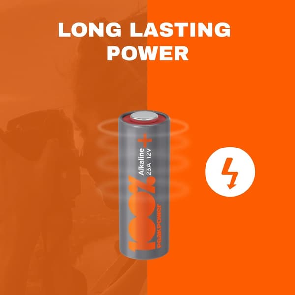 Batterier 23A Alkaliska 5-pack | 100% Peakpower | 23AE, MN21 | Lång livslängd och hög effektivitet för daglig användning