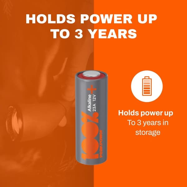 Batterier 23A Alkaliska 5-pack | 100% Peakpower | 23AE, MN21 | Lång livslängd och hög effektivitet för daglig användning