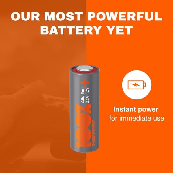 Batterier 23A Alkaliska 5-pack | 100% Peakpower | 23AE, MN21 | Lång livslängd och hög effektivitet för daglig användning