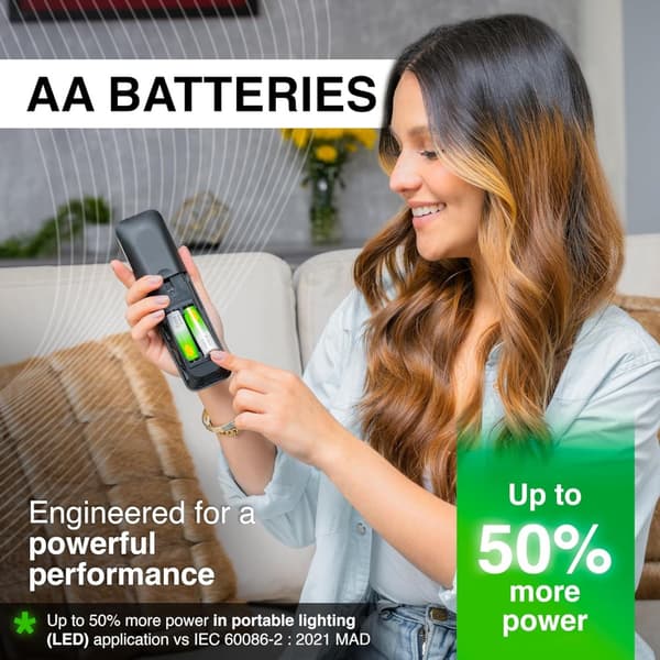 GP Alkaliska AA- batteri 80-pack| GP Extra |15A/LR6 1.5V batteri | Lång livslängd, högre effektivitet och daglig användning