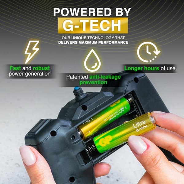 GP Alkaliska AA- batteri 40-pack| GP Ultra |15A/LR6 1.5V batteri | Lång livslängd, högre effektivitet och daglig användning