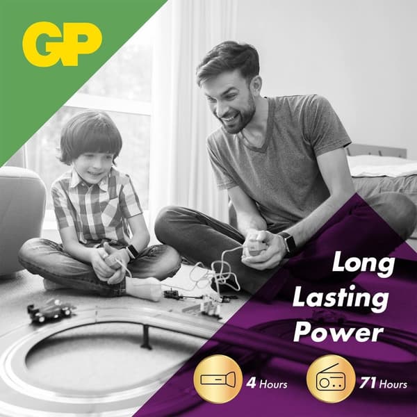 GP Alkaliska AAA- batteri 80-pack| GP Extra |24A/LR3 1.5V batteri | Lång livslängd, högre effektivitet och daglig användning