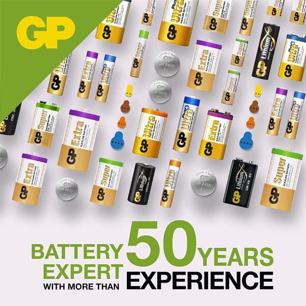 GP Alkaliska AAA- batteri 80-pack| GP Extra |24A/LR3 1.5V batteri | Lång livslängd, högre effektivitet och daglig användning