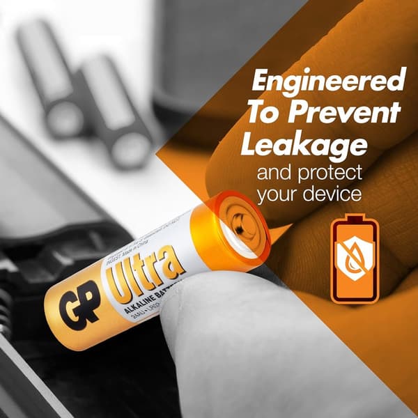 GP Alkaliska AAA- batteri 48-pack| GP Ultra |24A/LR3 1.5V batteri | Lång livslängd, högre effektivitet och daglig användning