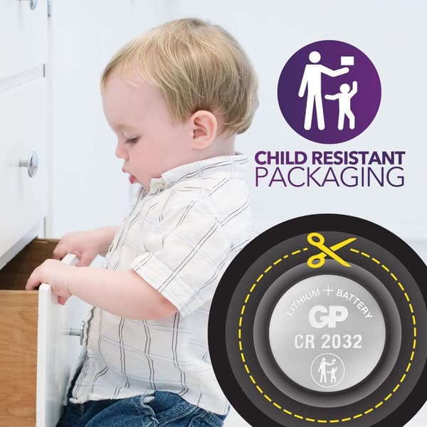 Batteri CR2032 - 10-pack Litiumbatteri | GP Extra | CR 2032 3V batteri | Lång livslängd, högre effektivitet och daglig användning