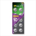 Miniatyrbild 1 av 6: Batteri CR2032 - 10-pack Litiumbatteri | GP Extra | CR 2032 3V batteri | Lång livslängd, högre effektivitet och daglig användning