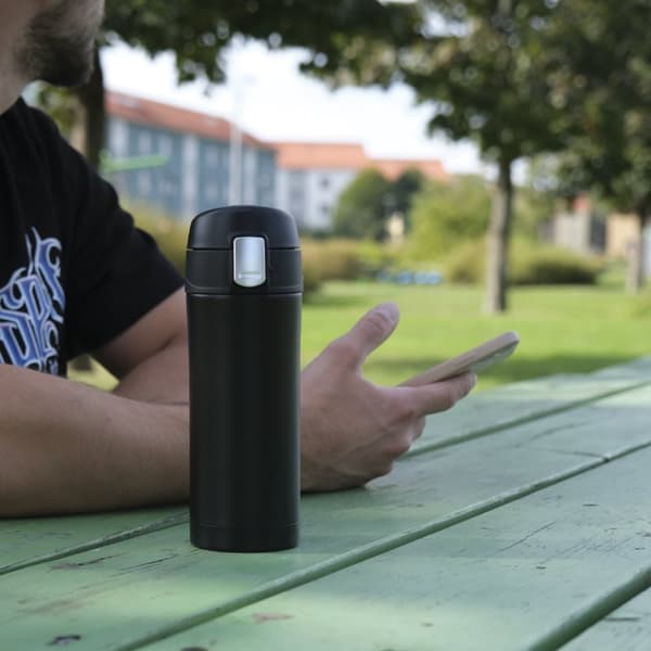 Termos Isolerad 300 ml – Zelected Push | Rostfritt Stål av Hög Kvalitet | Håller Drycker Varma i 6h & Kalla i 12h | Låsbart & 100% Vattentätt