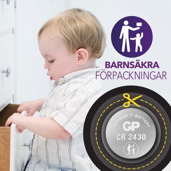 GP CR2430 - Litiumbatteri 10-pack| GP Extra | CR 2430 3V batteri | Lång livslängd, högre effektivitet och daglig användning