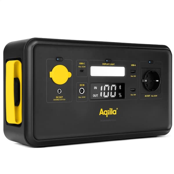Bärbart kraftverk 300W -Aqiila Powerbird S300-294Wh - mångsidigt bärbart kraftverk för camping, resor och nödsituationer - externt batteri med hög kap