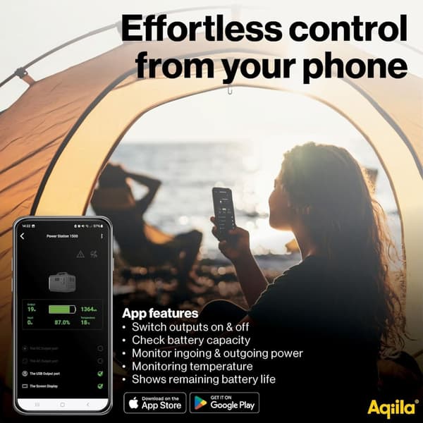 Bärbart kraftverk 1500W -Aqiila Powerbird S1500-1568Wh - mångsidigt powerstation för camping, resor och nödsituationer - Powerbank hög kapacitet, snab