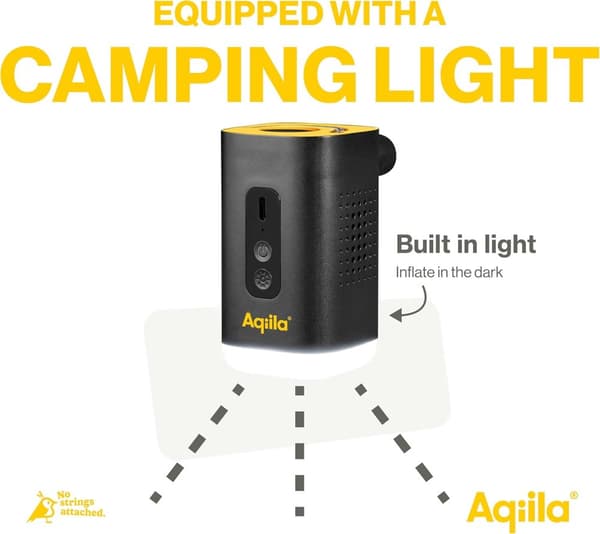 Bärbar luftpump och högpresterande kompressor med fickstativ | Aqiila Airbird C2 | Snabb installation och automatisk avstängning, exakt och enkel uppb