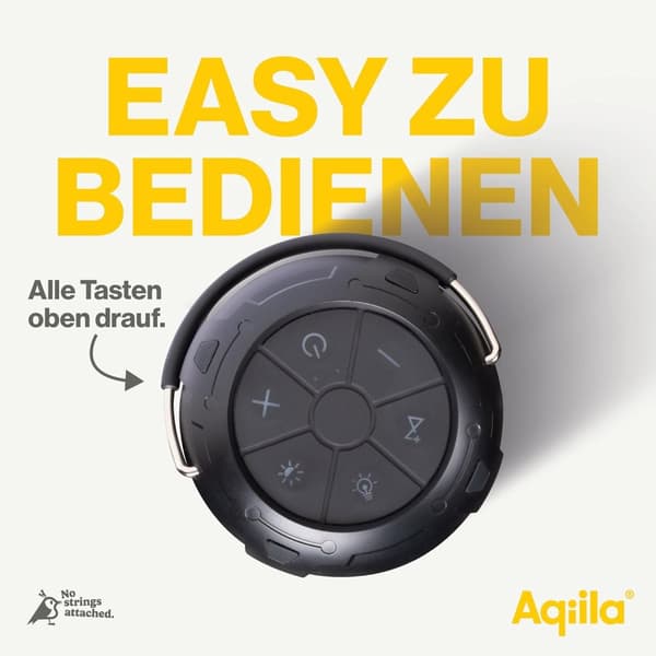 Aqiila Soundbird B10, Dimbar LED-Lampa med Bluetooth-Högtalare och 10,000 mAh Powerbank - 360° Ljud & Ljus, Bärbar och Lätt att Använda [Energiklass G