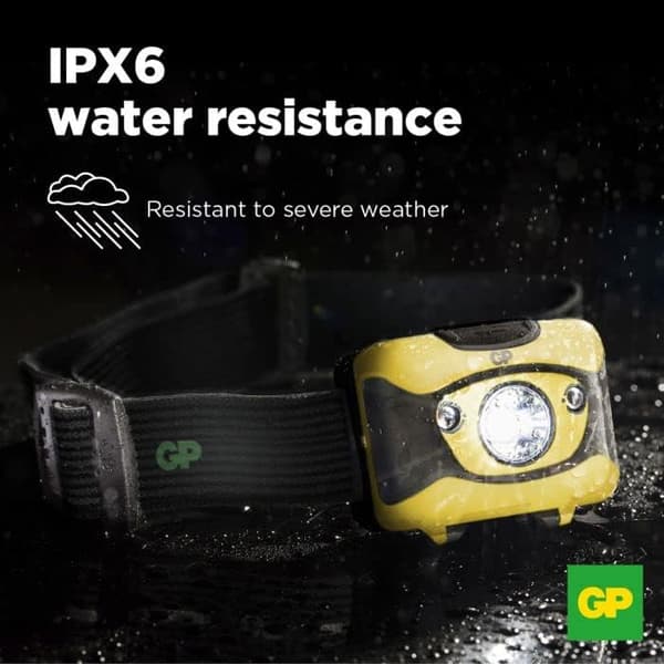GP Kraftfull pannlampa | GP CH45 Discovery | Ljus i 3 Lägen, Justerbar | Vattentät, Lättviktig LED för Fiske, camping [Energiklass D]