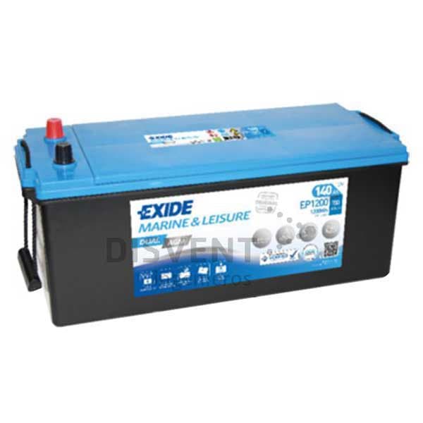 Exide Batteri 12v/140ah 700 Cca Dual Agm Ep1200 Durchsichtig