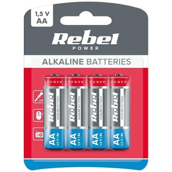 REBEL LR6 alkaliparistot 4 kpl BAT0061B