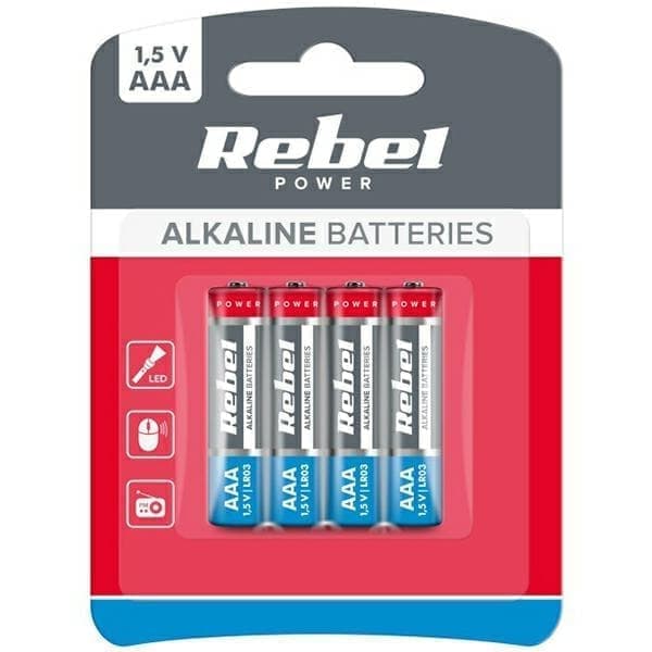 REBEL LR03 alkaliparistot 4 kpl BAT0060B