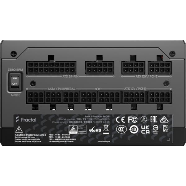 Fractal Design Ion+ 2 80 PLUS Platinum - ATX-strømforsyning, 860 W