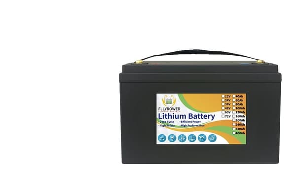LiFePO4-batteri, 12,8V, 6000 cyklusliv, indbygget BMS,12V 100Ah352mm 12V 100Ah332mm