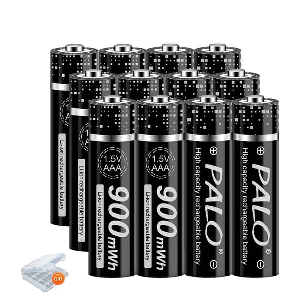 PALO 1.5V AAA Li-Ion Genopladelige Batterier, 900mWh Kapacitet, Flere Pakke Muligheder,12STK AAA 12pcs aaa