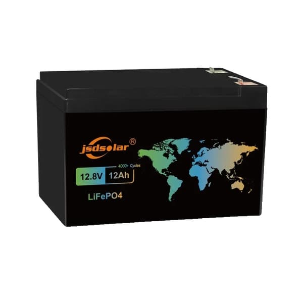 12V LiFePO4 batteri, 12Ah kapacitet, lang levetid for cyklusser,12V 12Ah = 12 volt 12 ampere-timer