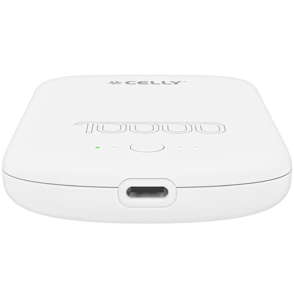 Celly MAGPB10000PRO PowerBank 10W MagSafe Trådlös laddning 10.000mAh – Vit
