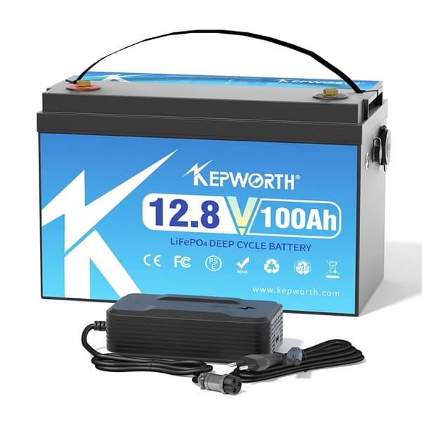 12V 100Ah Lithium Jern Fosfat Batteri, Over 6000 Cyklusser, USB Port Tilgængelig,12V 100AH 332mm