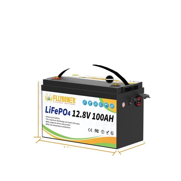 LiFePO4-batteri, 100Ah kapacitet, 12,8V spænding,12v 100Ah 332