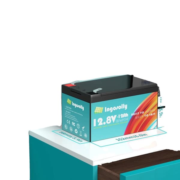 12V Lithiumbatteri, LiFePO4-teknologi, 10Ah kapacitet,12V 12AH