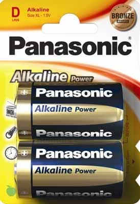 PANASONIC ALKAISK BATTERI LR20APB BLISTER 2 stk.