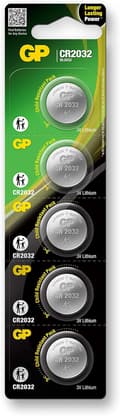 Miniatyrbild 1 av 7: GP CR2032 - Litiumbatteri 5-pack| GP | CR 2032 3V batteri | Lång livslängd, högre effektivitet och daglig användning