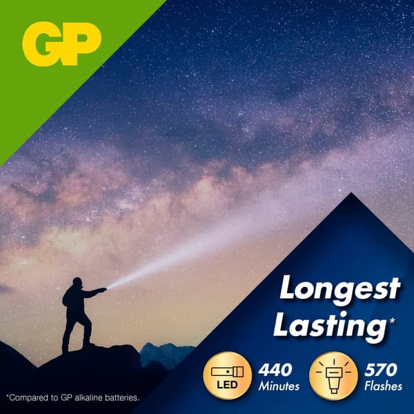 GP Alkaliska AA- batteri 40-pack| GP Ultra Plus|15A/LR6 1.5V batteri | Lång livslängd, högre effektivitet och daglig användning