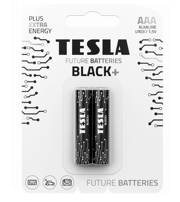 ALKALINE BATTERI TESLA BLACK+ LR03 B2 1,5V 2 STK