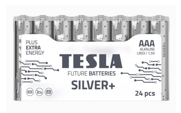 ALKALINE BATTERI TESLA SILVER+ LR03 F24 1,5V 10 STK