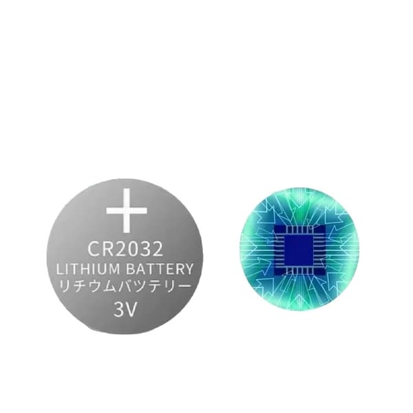 CR2032 Litiummyntbatteri, 3V nominell spänning, långvarig kapacitet på 220mAh, kompakt storlek
