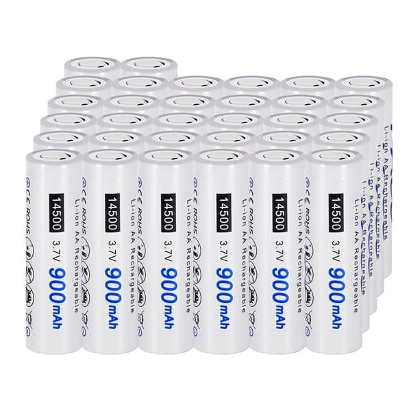 14500 Li-Ion-batteri, 900mAh kapacitet, 1800 cyklusser,36PCS 14500 32PCS 14500