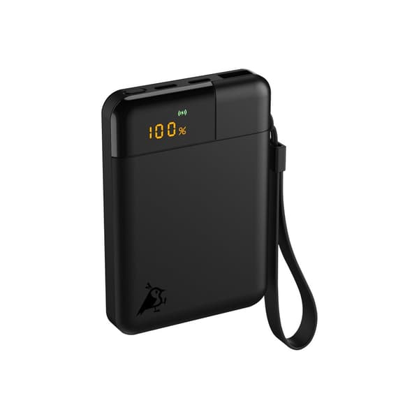 Powerbank  5000 mAh Aqiila Powerbird B5B - Kompakt Powerbank för Laddning av 3 Enheter Samtidigt, 12W Snabbladdning, Svart Svart