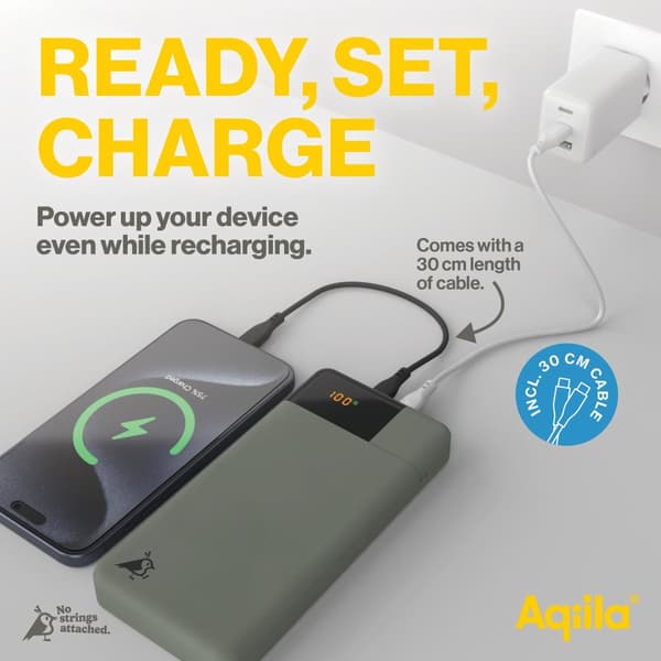 Aqiila Powerbank Powerbird B20M 20 000 mAh mossgrön