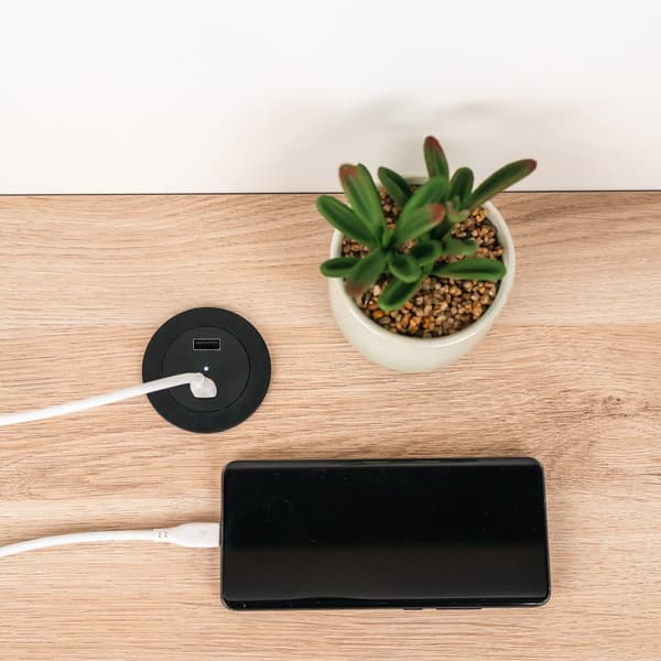 USB-C till USB-C laddningskabel [1m, 60W Snabbladdning, 480 Mbps], Flexibel Silikonkabel, Hållbar och Trasselfri med Förvaringsväska – Vit CS11