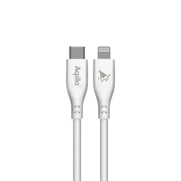 USB-C till Lightning Kabel 1m | MFI-Certifierad Snabbladdningskabel 30W | Silikon, Trasselfri, För iPhone & iPad | Aqiila Cablebird CS21